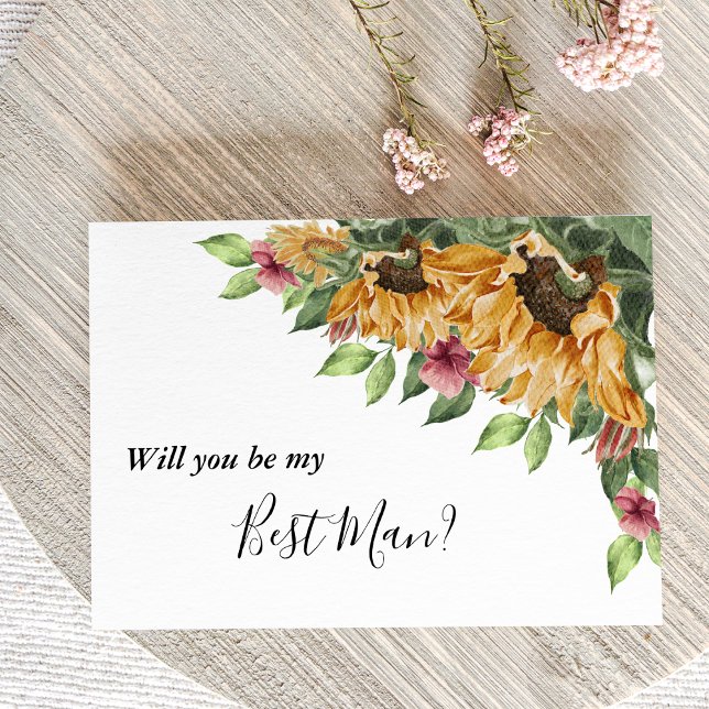 Carte de proposition de témoin de mariage Bohème T (Créateur téléchargé)