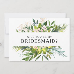 Carte de proposition Élégante de la Bridesmaid sur