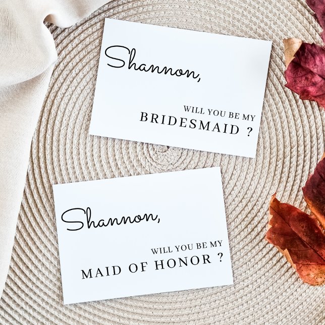 Carte de Proposition Élégante pour Demoiselle d'Ho (Créateur téléchargé)