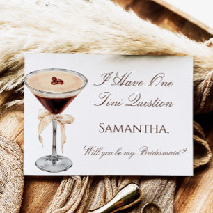 Carte de proposition Espresso Martini Bridesmaid