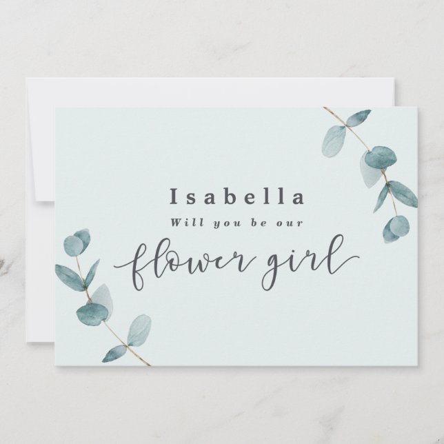 Carte de Proposition Fleuriste à Feuilles de Eucal (Devant)