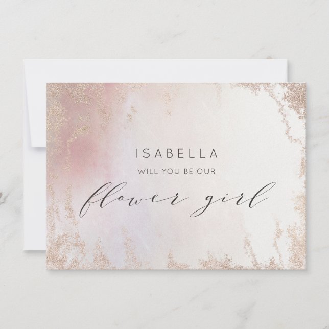 Carte de Proposition Fleuriste aux Pétales Rosés g (Devant)