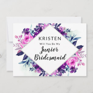Carte de proposition Floral Jr. Bridesmaid enchant