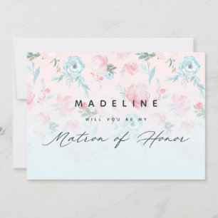 Carte de proposition Floral Matron of Honor