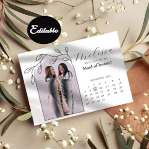 Carte de proposition Folift Modern Arch Bridesmaid