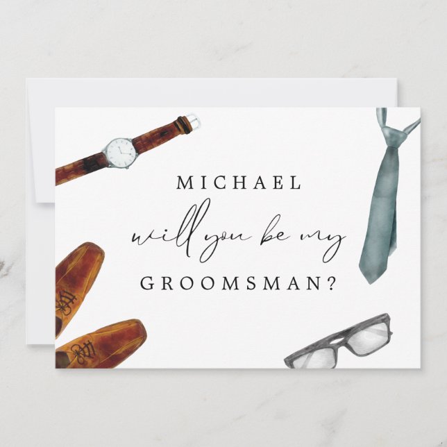 Carte de proposition Groomsman pour le marié (Devant)