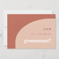 Carte de proposition Groomsman pour pêche chic en
