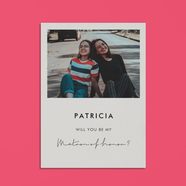Carte de proposition manuscrite Matron d'honneur (Créateur téléchargé)
