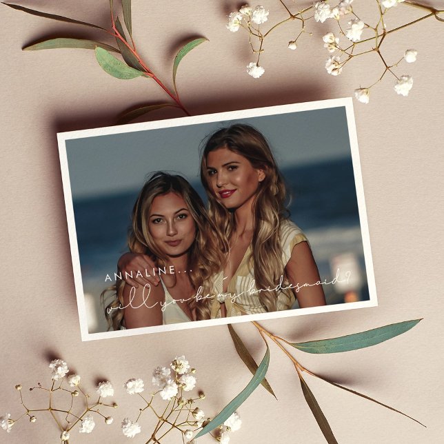 Carte de proposition minimaliste manuscrite Brides (Créateur téléchargé)