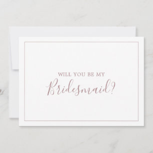 Carte de proposition minimaliste Rose Gold Bridesm