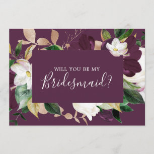Carte de proposition Moody Purple Blooms Plum Brid