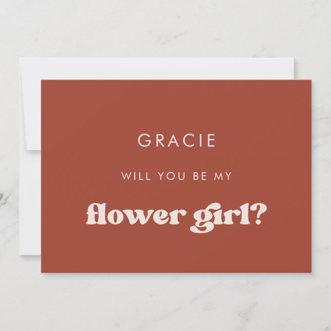 Carte de proposition pour fille à la Terracotta re (Devant)