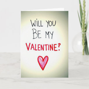 Carte de proposition pour la Saint-Valentin rouge