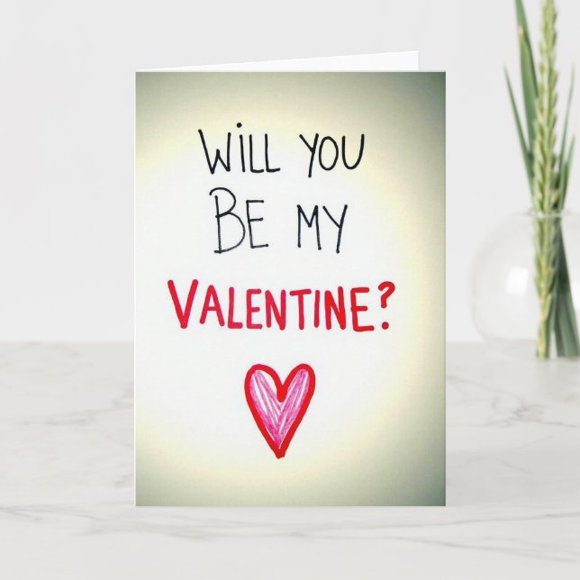 Carte de proposition pour la Saint-Valentin rouge (Devant)