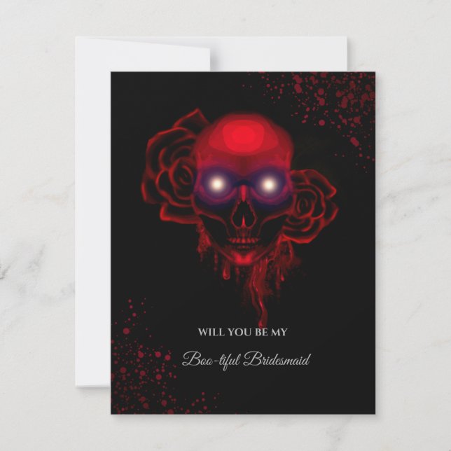 Carte de proposition pour l'Halloween du crâne dép (Devant)