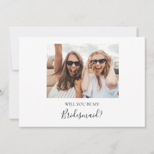 Carte de proposition simple Elegant Photo Bridesma