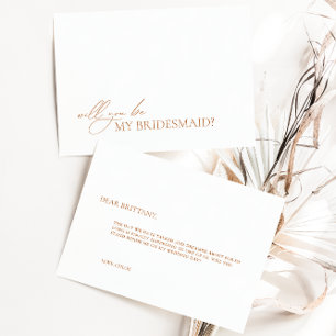 Carte de proposition simple et élégante d'une femm