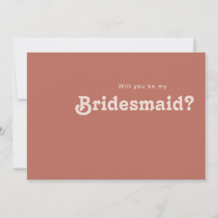 Carte de proposition simple Retro Old Rose Bridesm