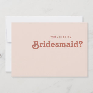 Carte de proposition simple Retro Vibes Blush Brid