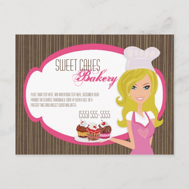 Carte de publicité Blonde Baker sur gâteaux de Cou (Devant)