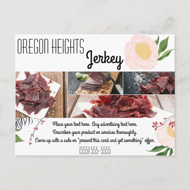 Carte de publicité commerciale Bébé rose Cosmos su (Devant)