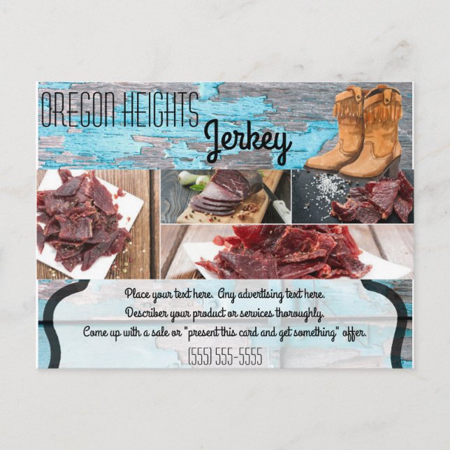 Carte de publicité commerciale Bleu Bois grange Po (Devant)