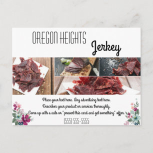 Carte de publicité commerciale Fleurs tropicales s