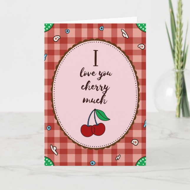 Carte de Pun Cherry d'amour rouge (Devant)
