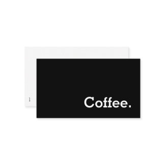 Carte de punch au café foncé Word simple