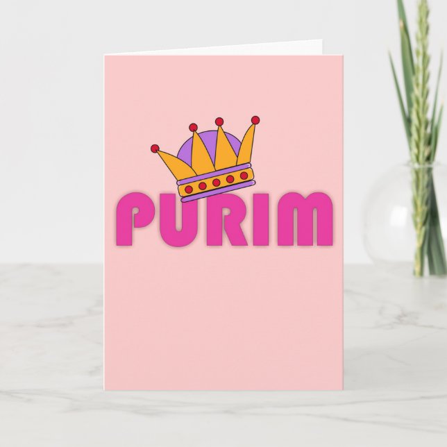 Carte de Purim avec la couronne (Devant)