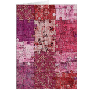 Carte de puzzle de texture de couleurs