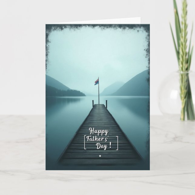 Carte de quai pour une Fête des Pères paisible (Devant)
