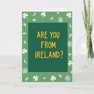 Carte de question amusante sur l'Irlande