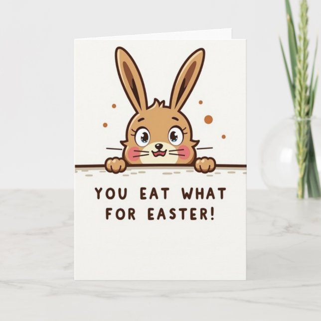 Carte de question de Lapin Surpris (Devant)