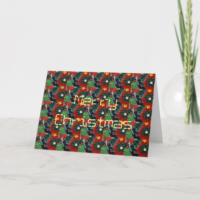 Carte de quilt de Noël chaud et merveilleux (Devant)