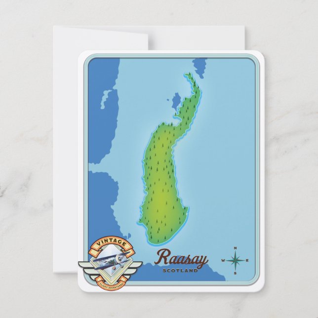 carte de Raasay en Écosse (Devant)