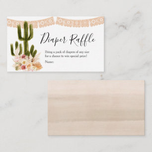 Carte de rabat à couches Boho Cactus