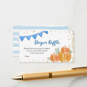 Carte de rabat à couches Citrouille bleu