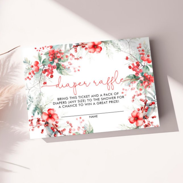 Carte de rabat Baby shower Berry de Noël (Créateur téléchargé)