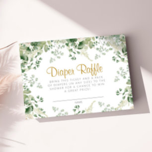 Carte de rabat Baby shower de couches vertes fores