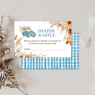 Carte de rabat Baby shower de  de camion Citrouill
