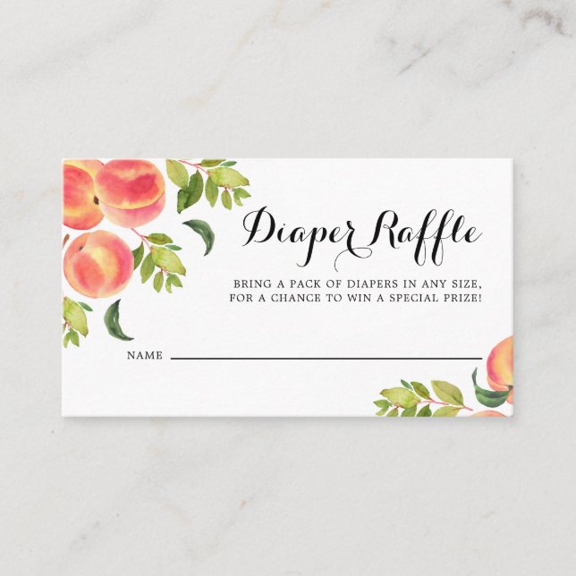 Carte de rabat Baby shower de l'aquarelle Peaches (Devant)