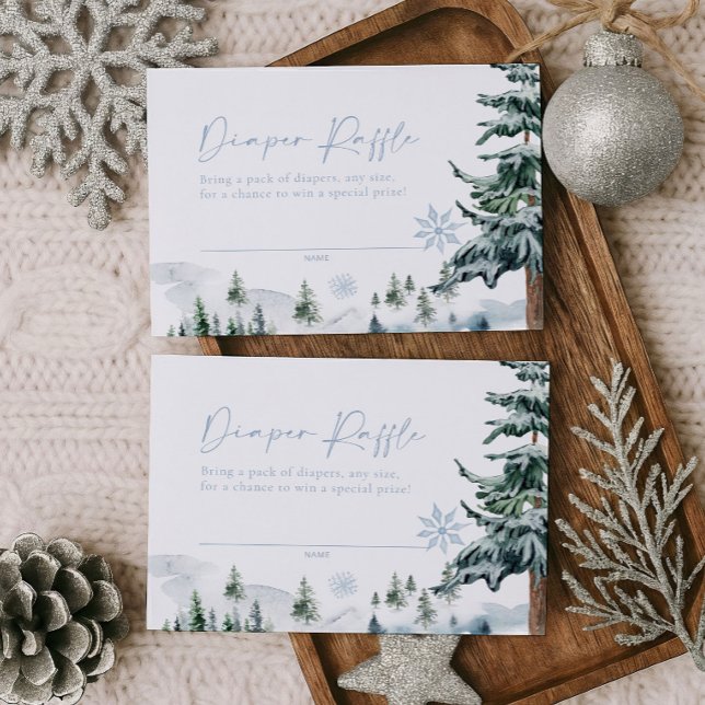 Carte de rabat bleu hiver (Créateur téléchargé)