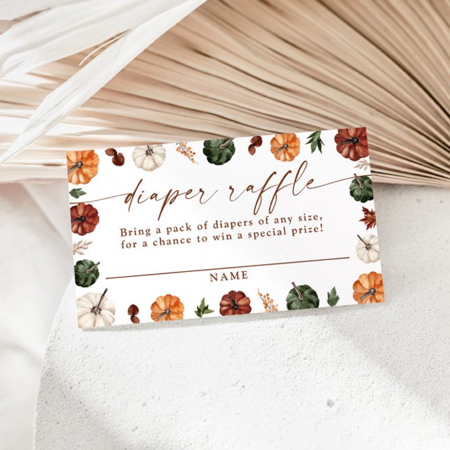 Carte de rabat citrouille, Baby shower d'automne B (Créateur téléchargé)