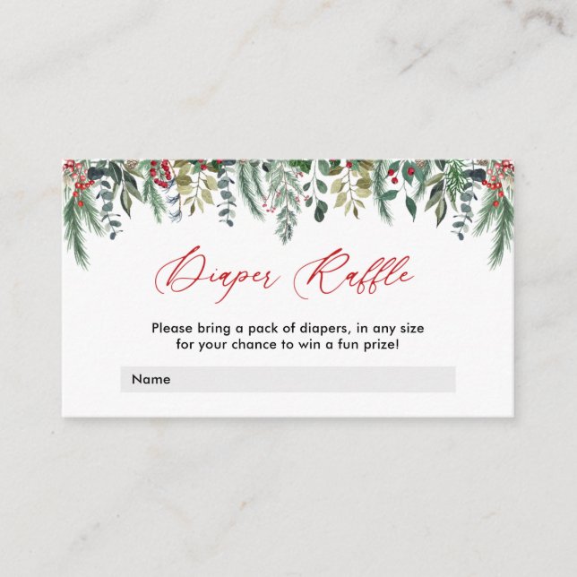 Carte de rabat de Baby shower d'hiver (Devant)