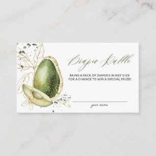 Carte de rabattage de couches de Baby shower Avoca