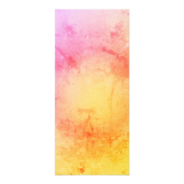 Carte de rack aquarelle marbrée de coucher de sole (Devant)