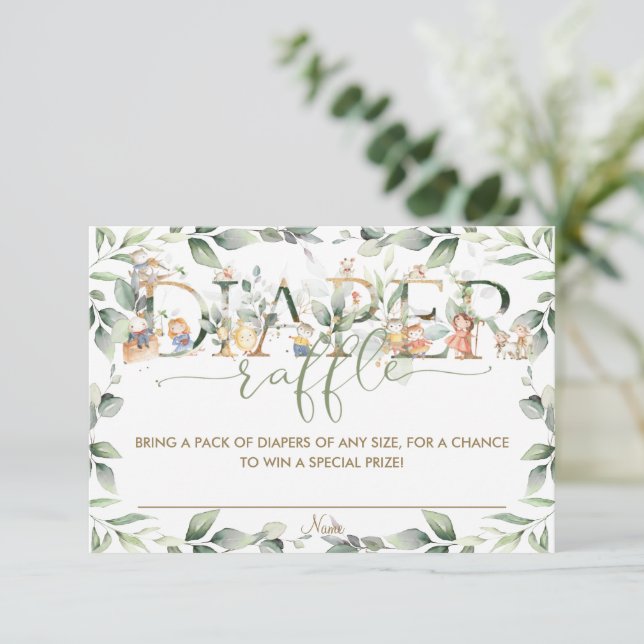 Carte de raffle de couche verte de la Nourriture m (Debout devant)