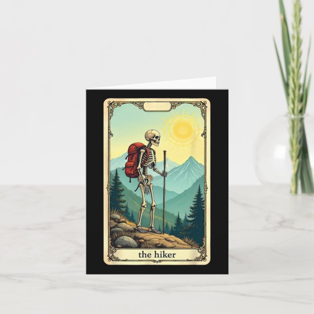 Carte de randonneur Tarot Skeleton Mountain Randon (Devant)