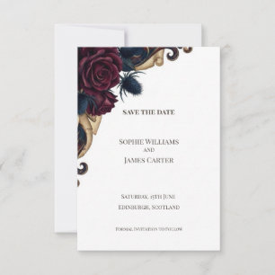 Carte de rappel baroque floral Bourgogne